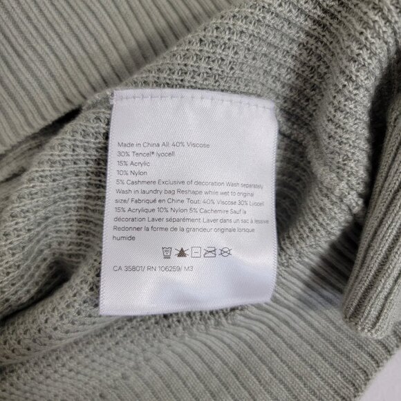 Lululemon Forward Flow Cape Poncho One Size Sage Green Cashmere Blend Lagenlook - Picture 9 of 10